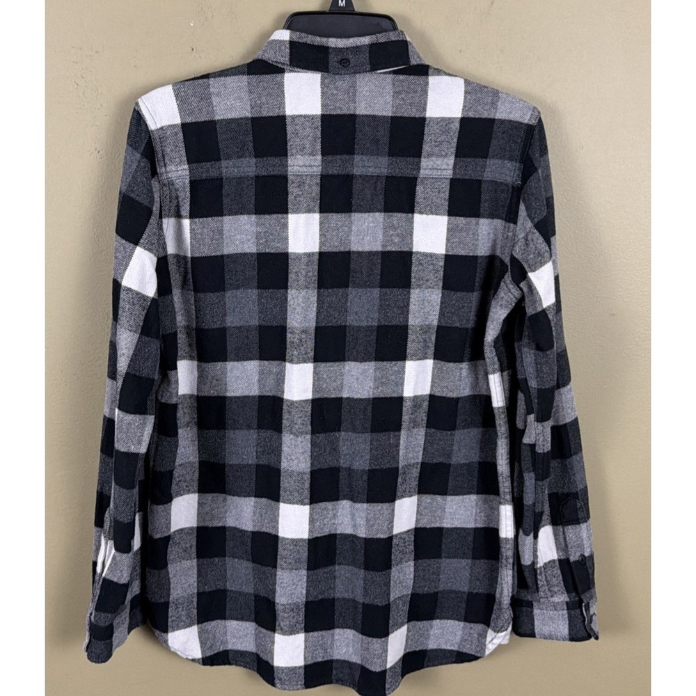 Womens Penfield M Flannel Black Plaid Double Flap Pockets LOGO Hudson Laundry Co - Picture 4 of 14